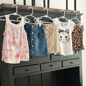 Lot of Little Girls (6X/7) Skirts and Tops